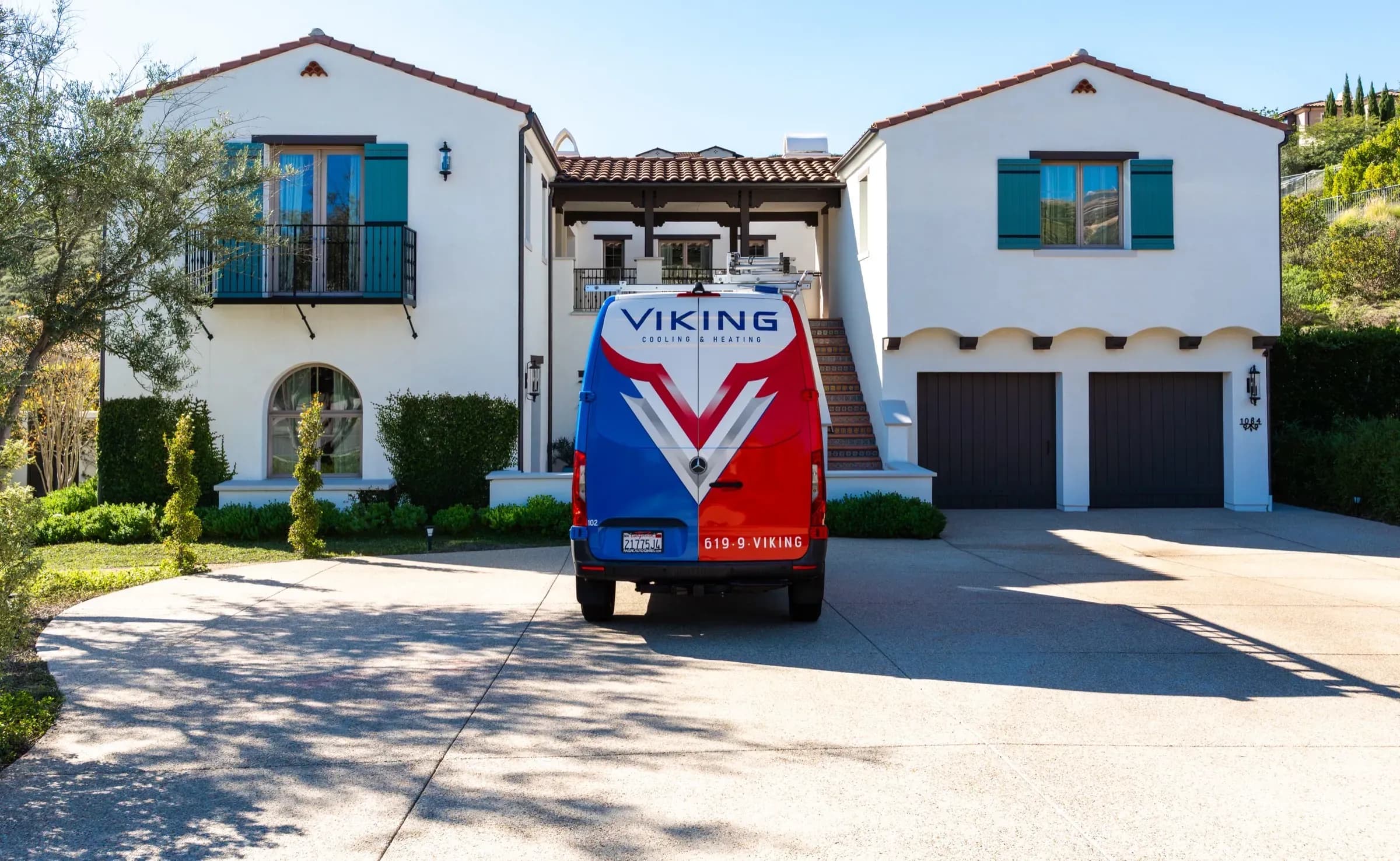 A Viking Cooling & Heating service van ready for a call